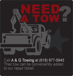 Need A Tow? Call Bethalto Star at 618-377-5902. Their tow can be conveniently added to our repair ticket!